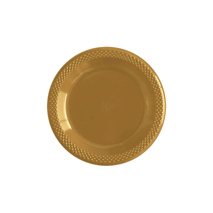 Plato Redondo Deluxe Dorado 6" (15 cm) x10 unidades Sempertex
