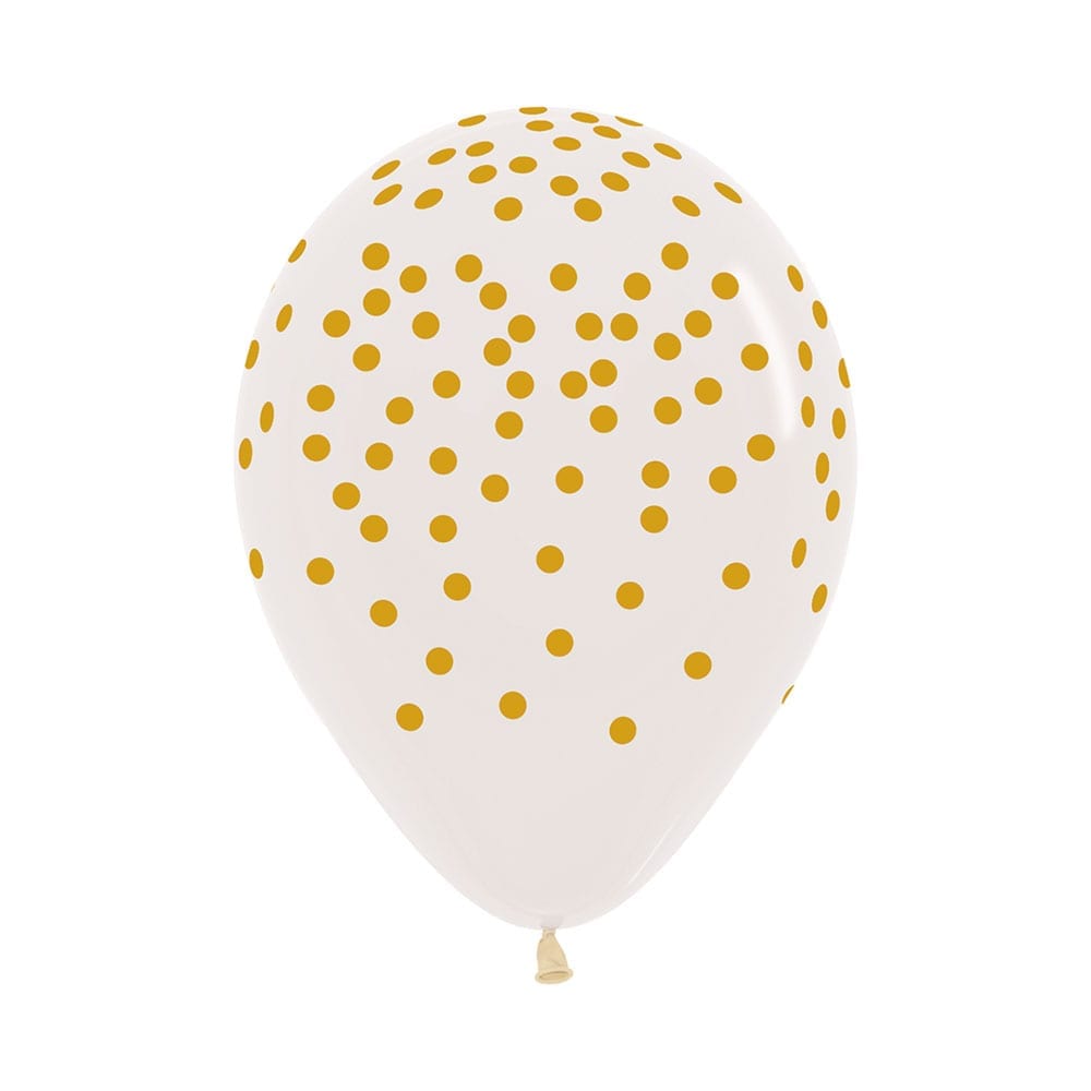 Globo Impreso Infinity Transparente Confetti R12 x50 unidades Sempertex