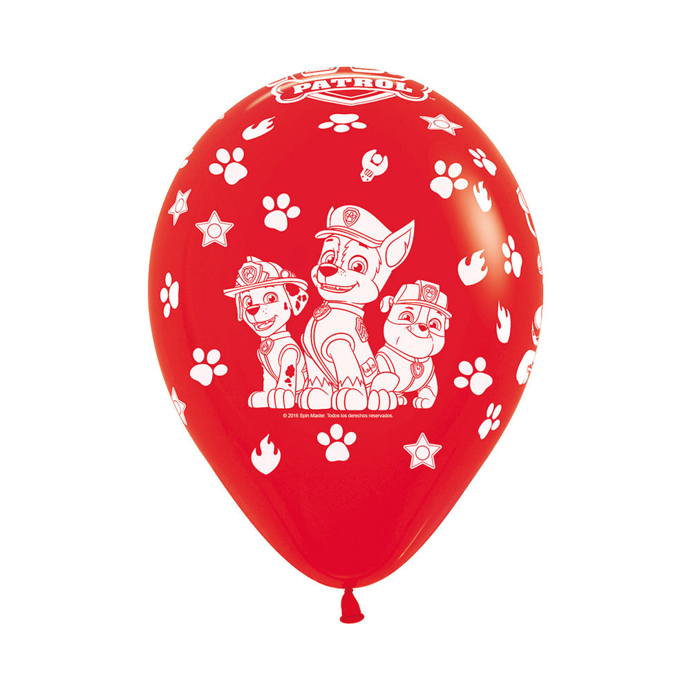 Globo impreso infinity R12 x10 unidades Paw Patrol niño personajes