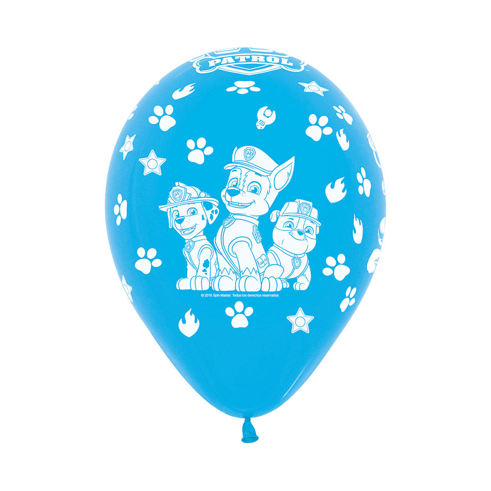 Globo impreso infinity R12 x10 unidades Paw Patrol niño personajes