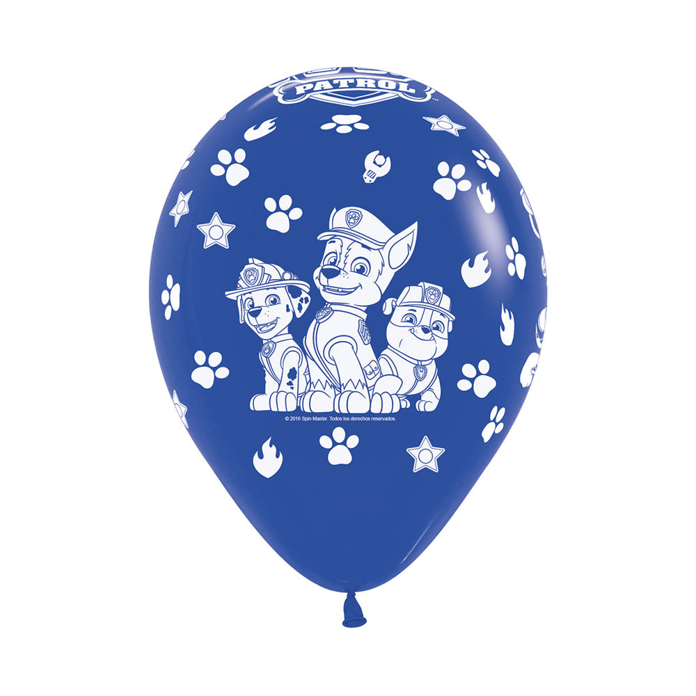 Globo impreso infinity R12 x10 unidades Paw Patrol niño personajes