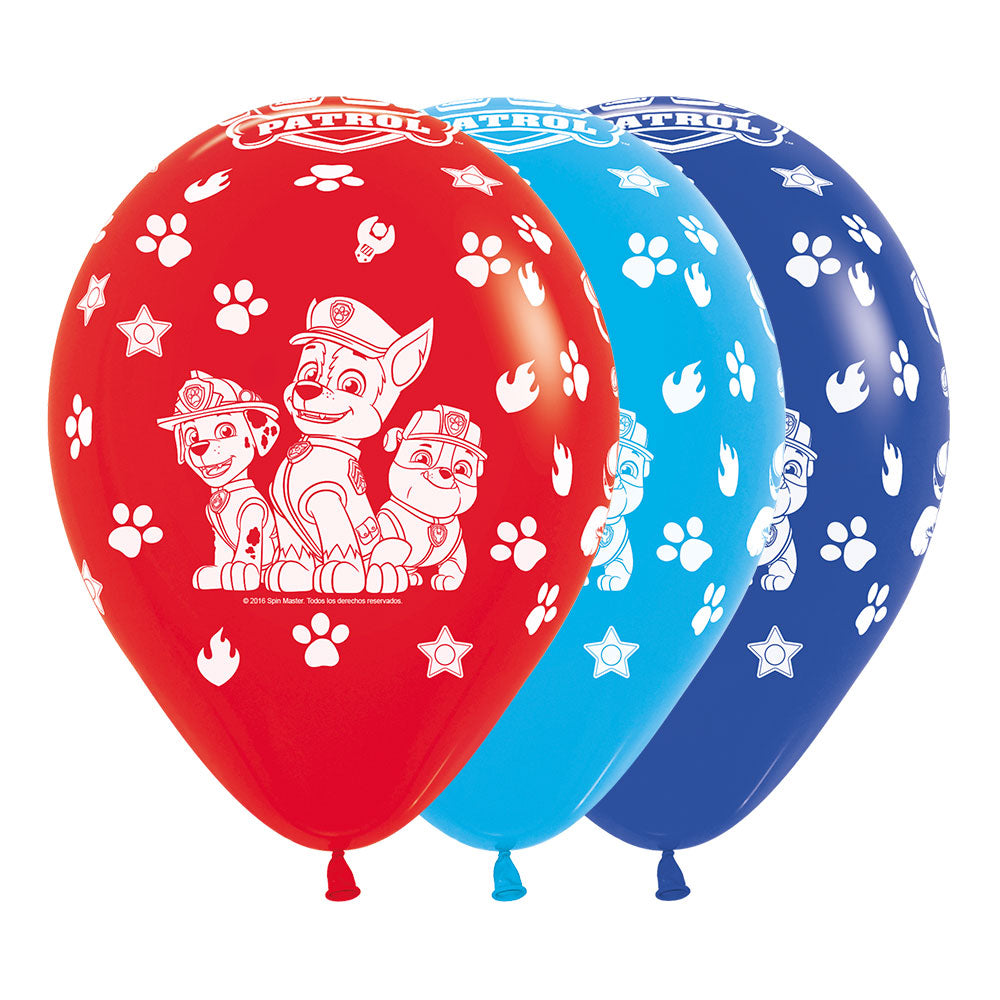 Globo impreso infinity R12 x10 unidades Paw Patrol niño personajes