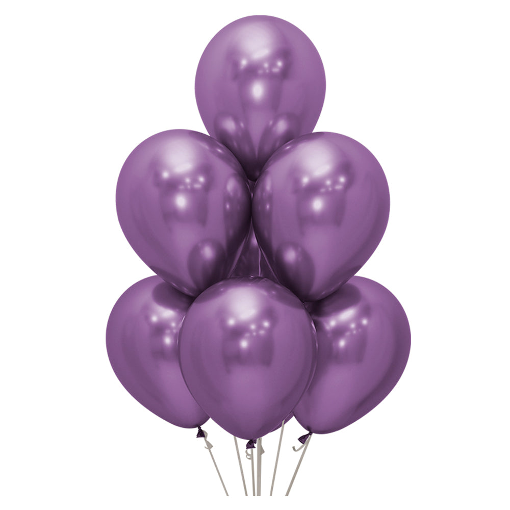Globo Reflex Cromado Violeta R12 x12 unidades Sempertex