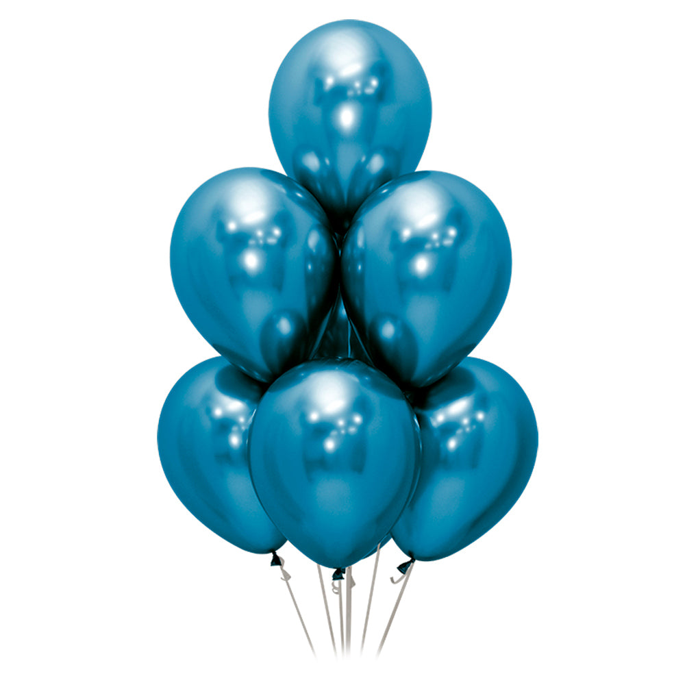 Globo Reflex Cromado Azul R12 x12 unidades Sempertex