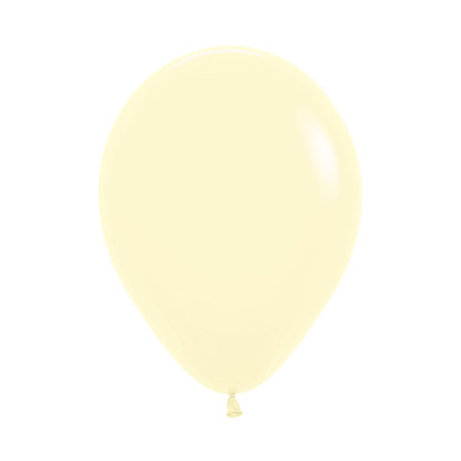 Globo Pastel Mate Amarillo R9 x50 unidades Sempertex