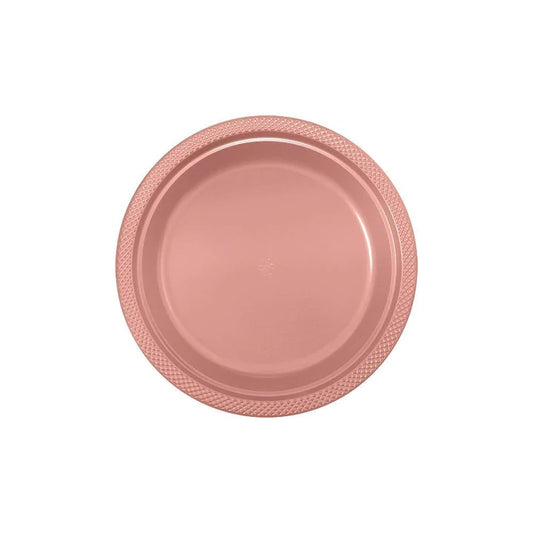 Plato Redondo Deluxe Dorado Rosa 6" (15 cm) x10 unidades Sempertex