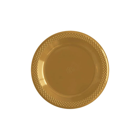 Plato Redondo Deluxe Dorado 6" (15 cm) x10 unidades Sempertex