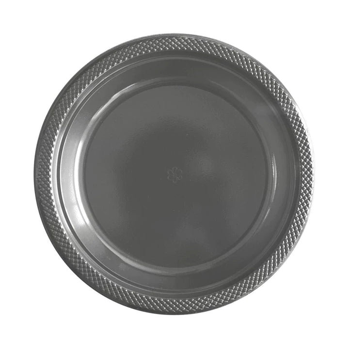 Plato Redondo Deluxe Plata 9" (22 cm) x10 unidades Sempertex