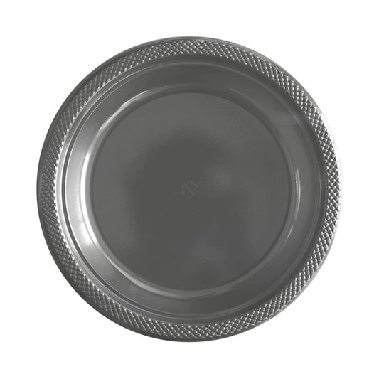 Plato Redondo Deluxe Plata 9" (22 cm) x10 unidades Sempertex
