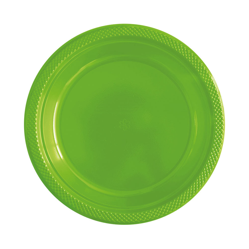 Plato Redondo Deluxe Verde lima 9" (22 cm) x10 unidades Sempertex