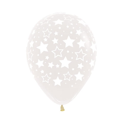 Globo Impreso Infinity Transparente Estrellas Bold R12 por unidad Sempertex
