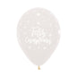 Globo Impreso Infinity Transparente Feliz Cumpleaños Radiante R12 por unidad Sempertex
