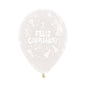 Globo Impreso Infinity Transparente Feliz Cumpleaños Gorritos R12 por unidad Sempertex