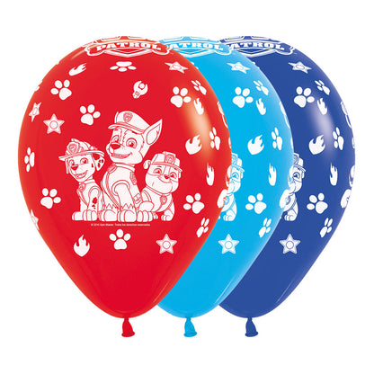 Globo impreso infinity R12 x10 unidades Paw Patrol niño personajes
