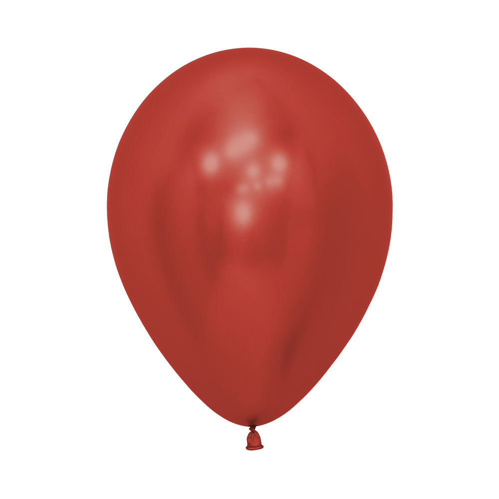 Globo Reflex Cromado Rojo Cristal R5 x50 unidades Sempertex