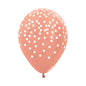 Globo Impreso Infinity Metal Dorado Rosa Confetti R12 x50 unidades Sempertex