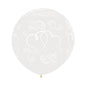 Globo Impreso Infinity Transparente Corazones Cruzados R24 x3 unidades Sempertex