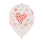 Globo Impreso Infinity Transparente Corazones y Flechas R12 por unidad Sempertex