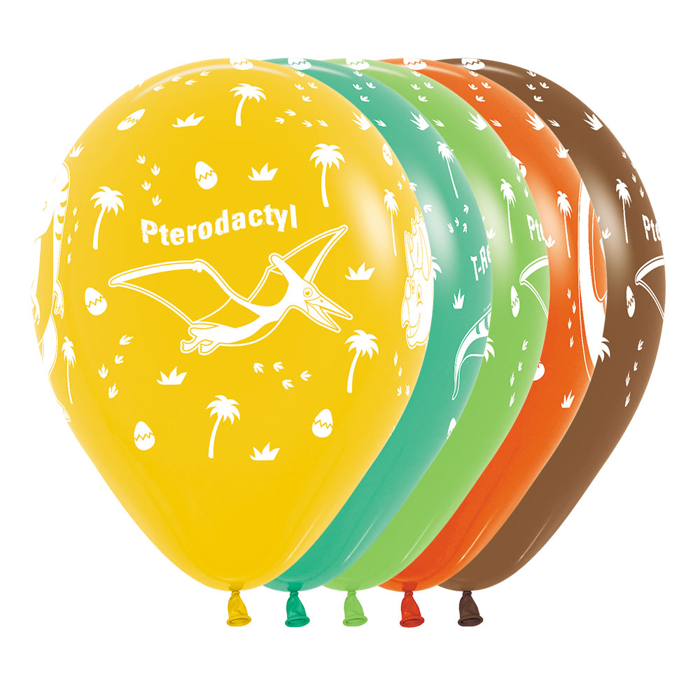 Globo Impreso Infinity Surtido Dinosaurios R12 x50 unidades Sempertex anm