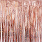 Cortina metalizada oro rosa de 1x1.9 metros