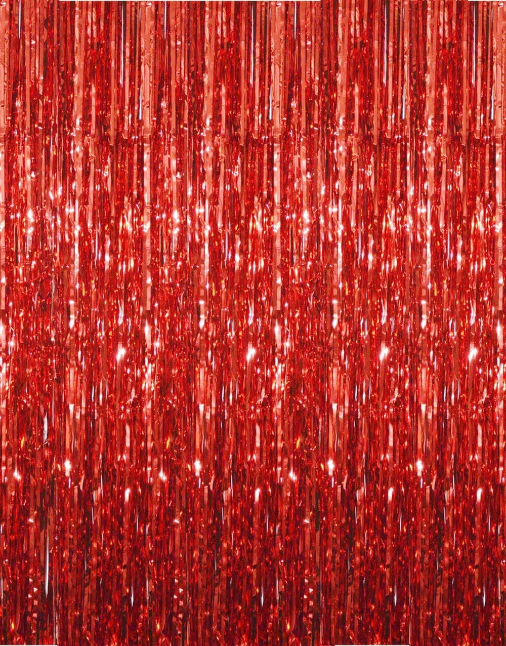 Cortina metalizada roja de 1x1.9 metros