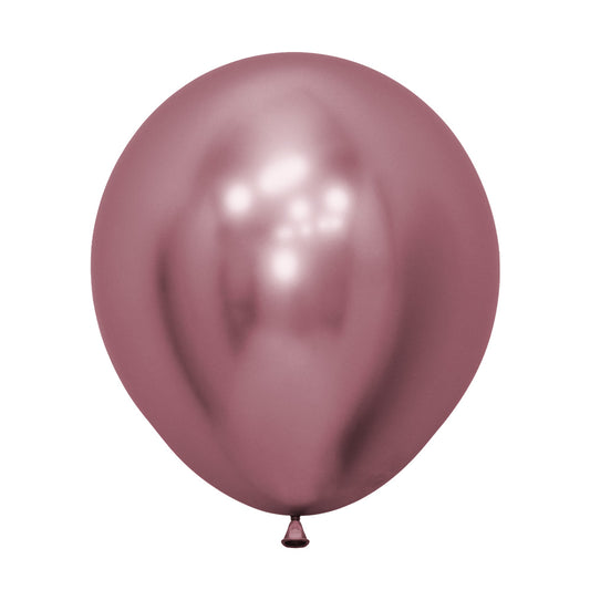Globo Reflex Cromado Rosado R18 x6 unidades Sempertex