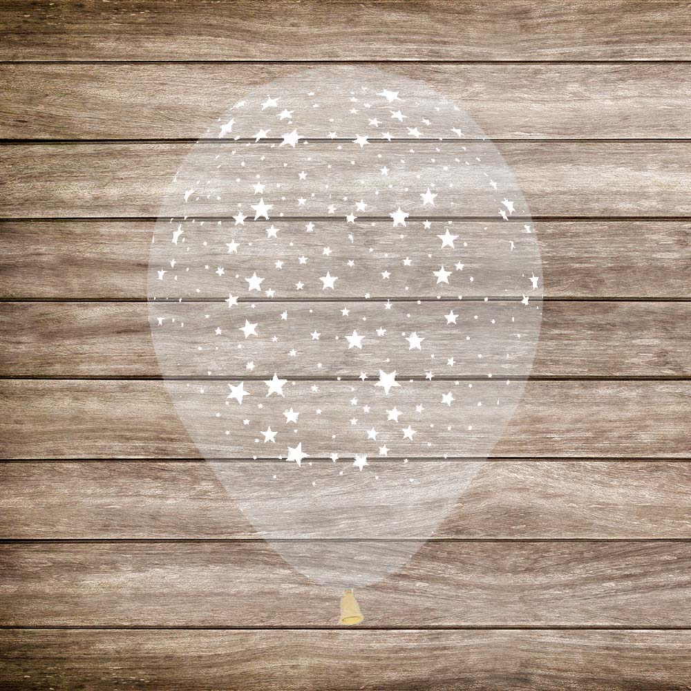 Globo Impreso Infinity Transparente Estrellas R12 x50 unidades Sempertex