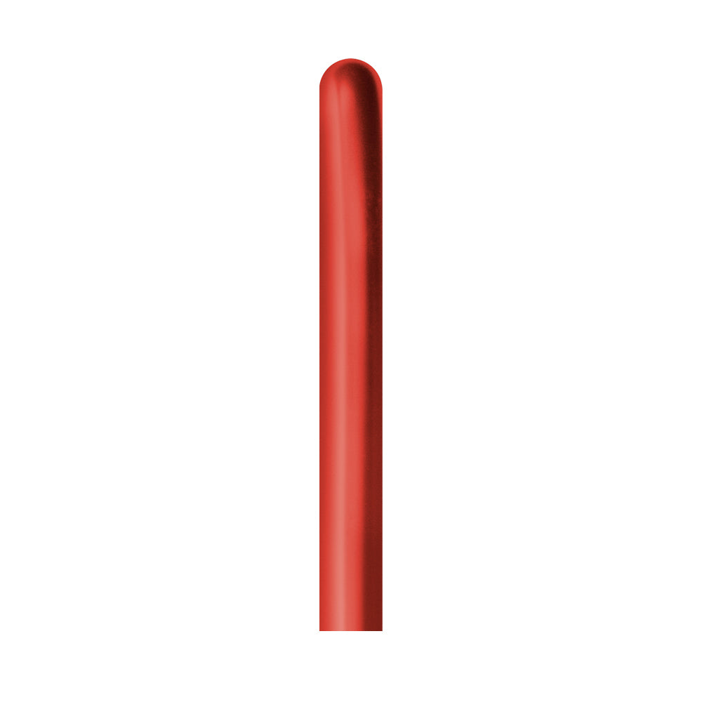 Globo Reflex Cromado Rojo Cristal tubito T260 x50 unidades Sempertex