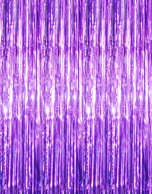 Cortina metalizada violeta de 1x1.9 metros